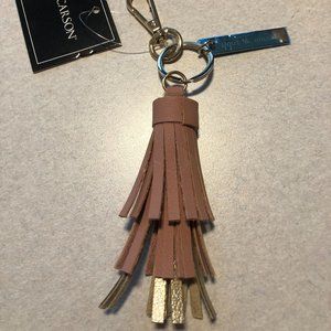 3/$15 - NWT Carson Engraved 'Out & About' Faux Leather Tassel Charm Keychain